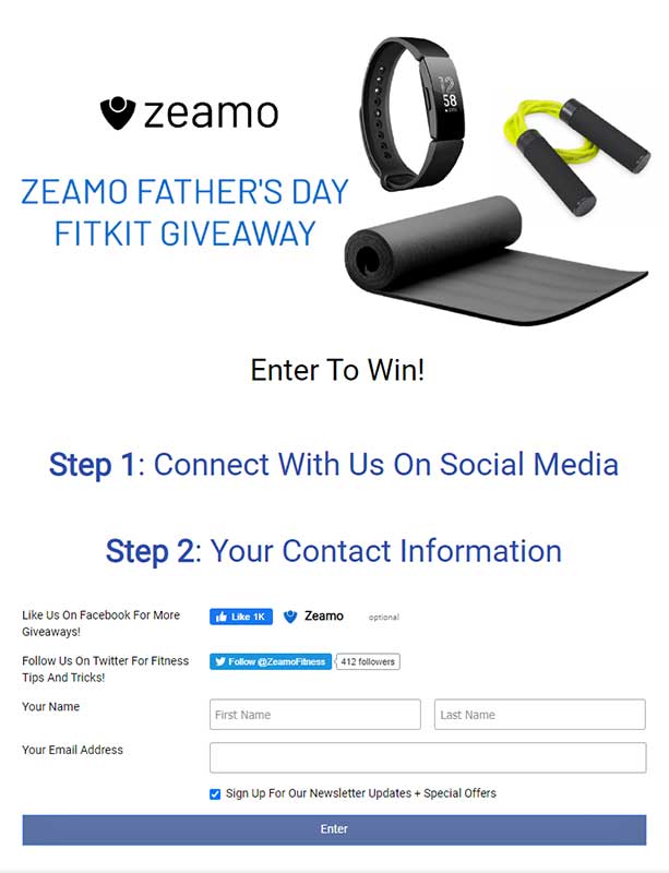 facebook giveaway sweepstakes idea example