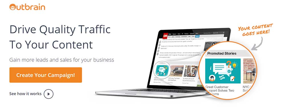 video marketing landing page example