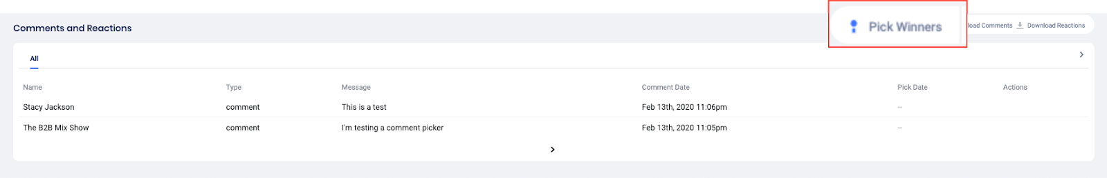 woobox instagram facebook comment picker example