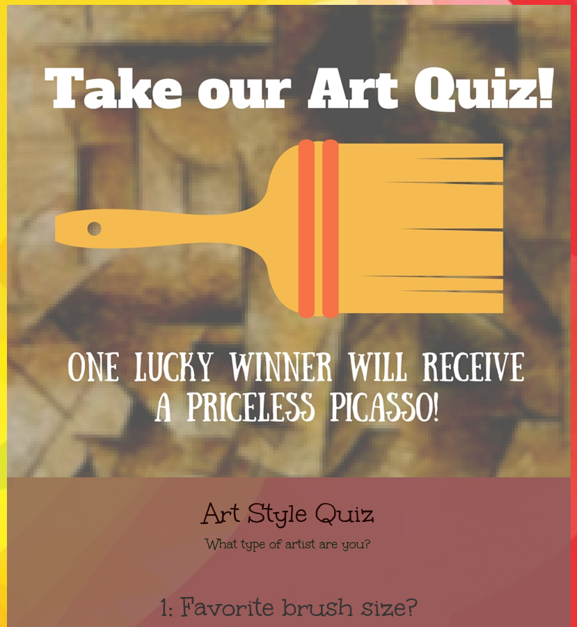 Quiz entry page