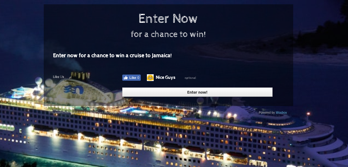 No data collection Sweepstakes